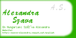 alexandra szava business card
